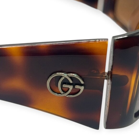 Gucci Sunglasses Rectangle Brown 
Slim Vintage  Authentic Retro Y2K - Picture 14 of 16